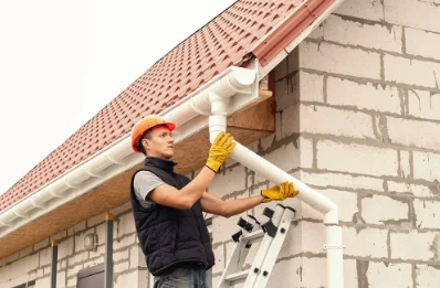 Pose et remplacement de gouttières à Piseux